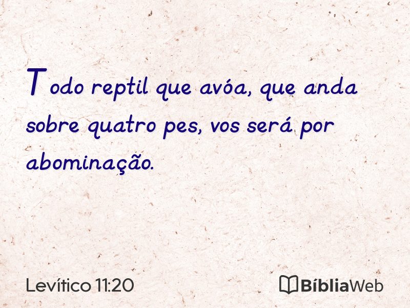 Levítico 11:20 em imagem para compartilhar