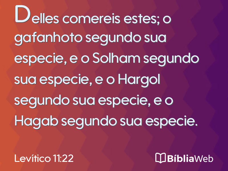 Levítico 11:22 em imagem para compartilhar