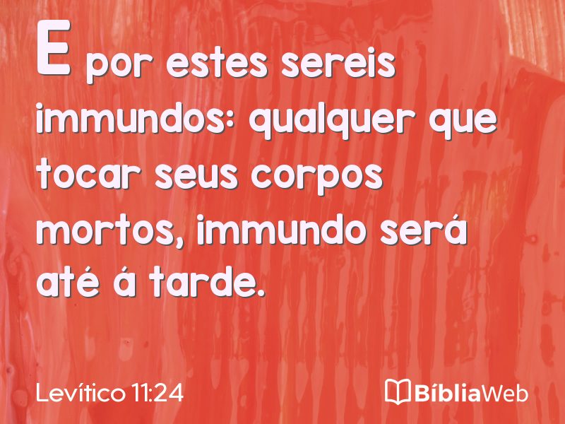 Levítico 11:24 em imagem para compartilhar