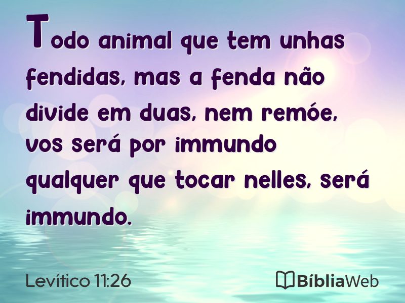 Levítico 11:26 em imagem para compartilhar