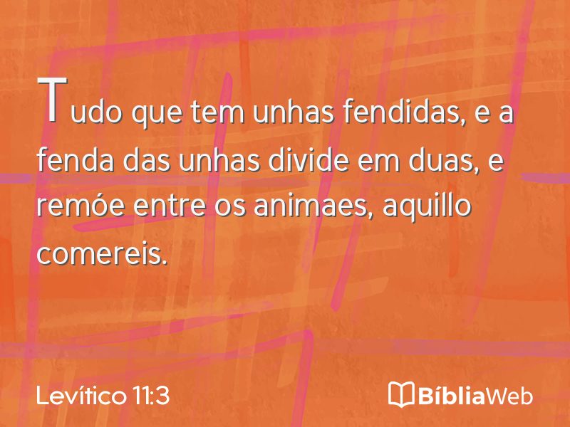 Levítico 11:3 em imagem para compartilhar