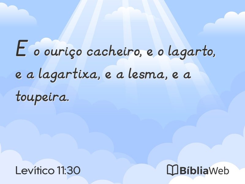 Levítico 11:30 em imagem para compartilhar