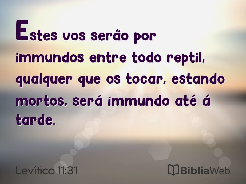 Levítico 11:31 em imagem para compartilhar
