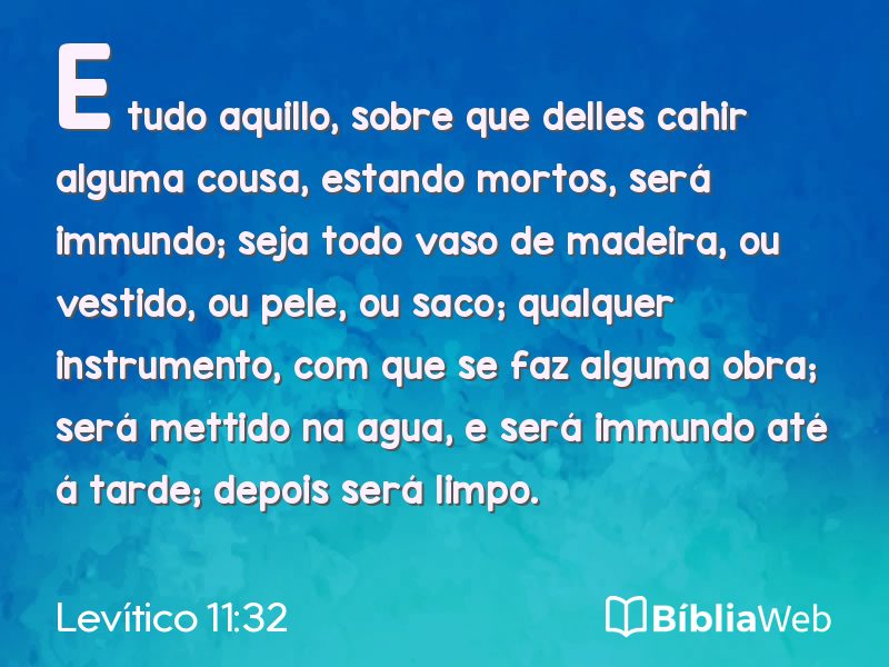 Levítico 11:32 em imagem para compartilhar