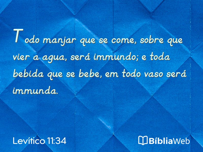 Levítico 11:34 em imagem para compartilhar