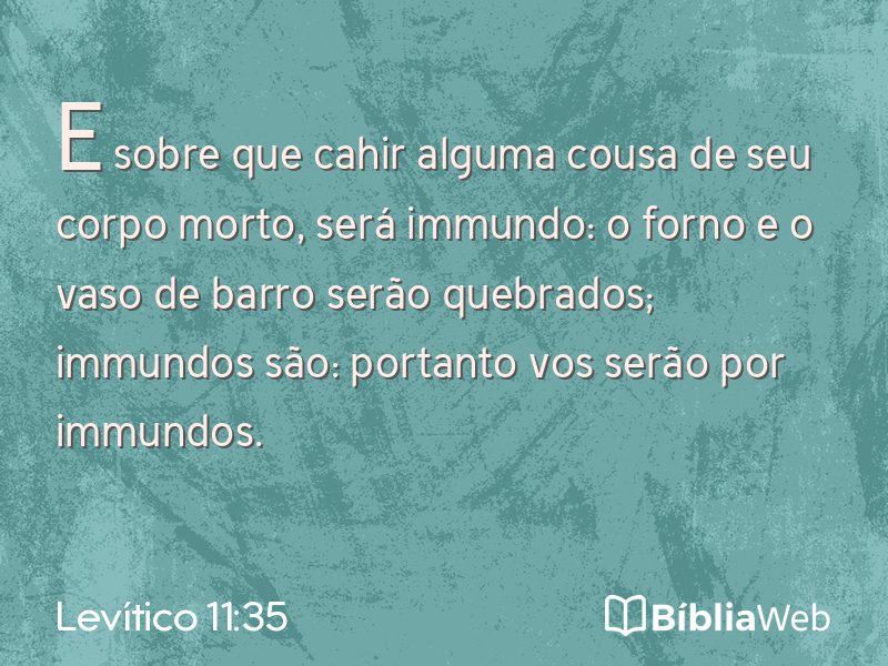 Levítico 11:35 em imagem para compartilhar