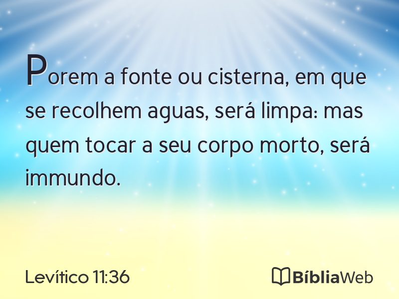 Levítico 11:36 em imagem para compartilhar