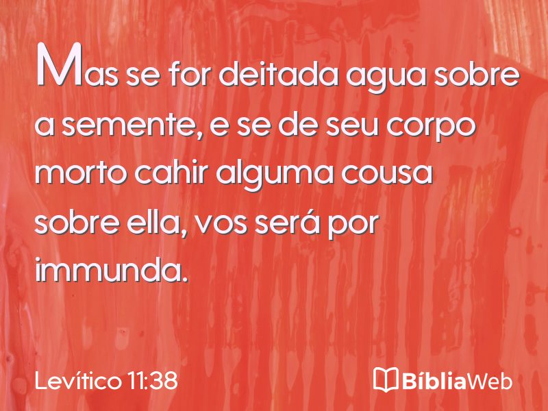 Levítico 11:38 em imagem para compartilhar