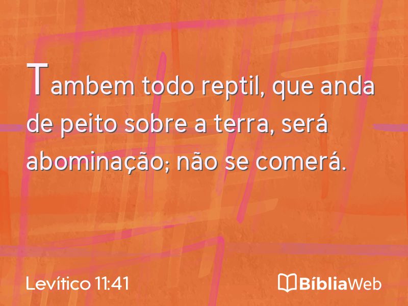 Levítico 11:41 em imagem para compartilhar