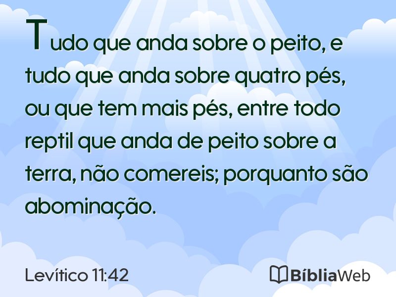 Levítico 11:42 em imagem para compartilhar