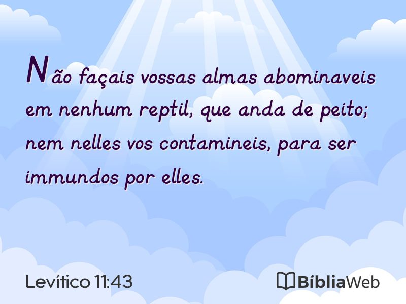 Levítico 11:43 em imagem para compartilhar