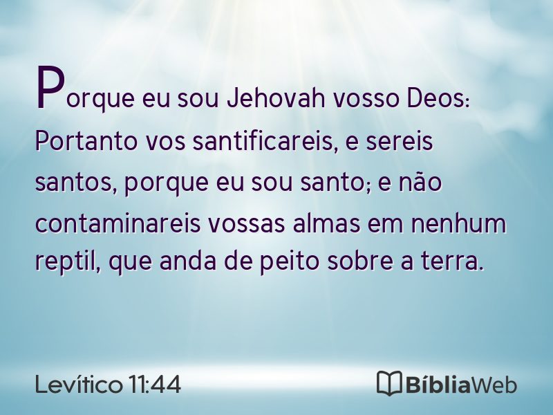 Levítico 11:44 em imagem para compartilhar
