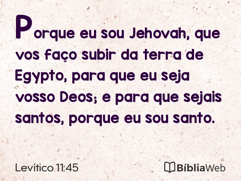 Levítico 11:45 em imagem para compartilhar