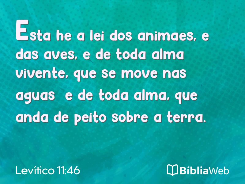 Levítico 11:46 em imagem para compartilhar