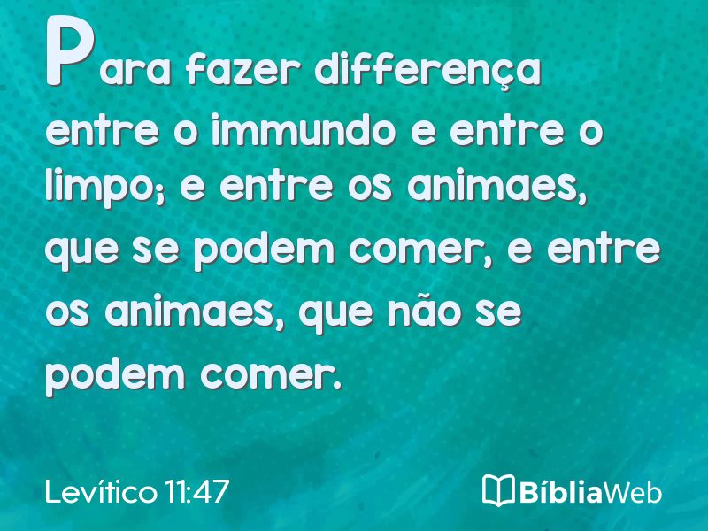 Levítico 11:47 em imagem para compartilhar