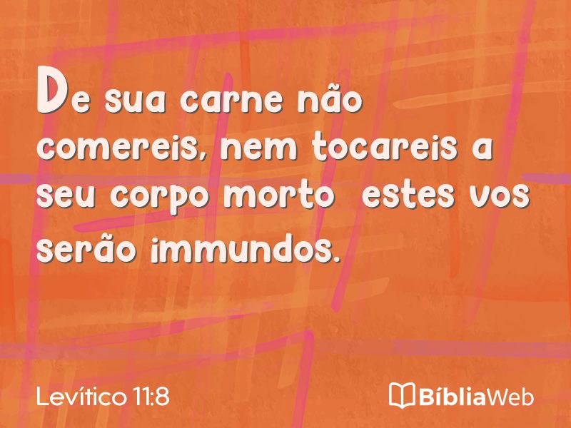 Levítico 11:8 em imagem para compartilhar
