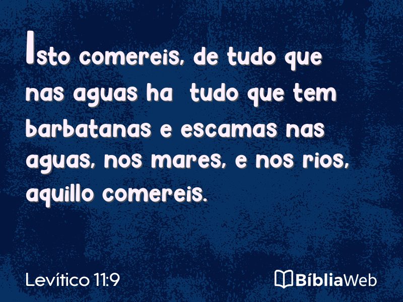 Levítico 11:9 em imagem para compartilhar