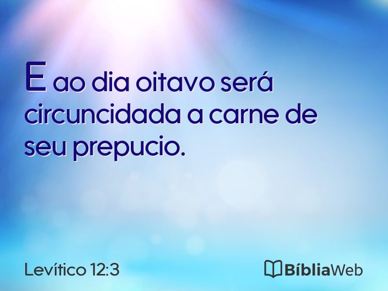 Levítico 12:3 em imagem para compartilhar