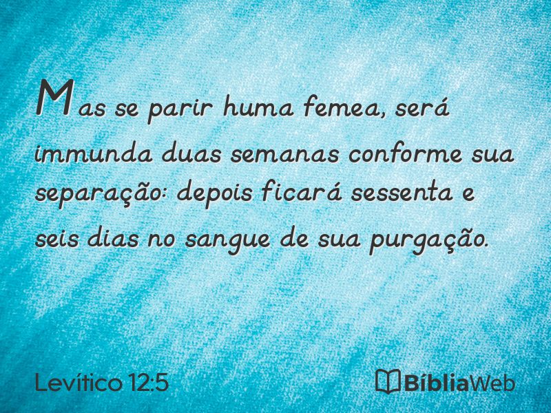 Levítico 12:5 em imagem para compartilhar
