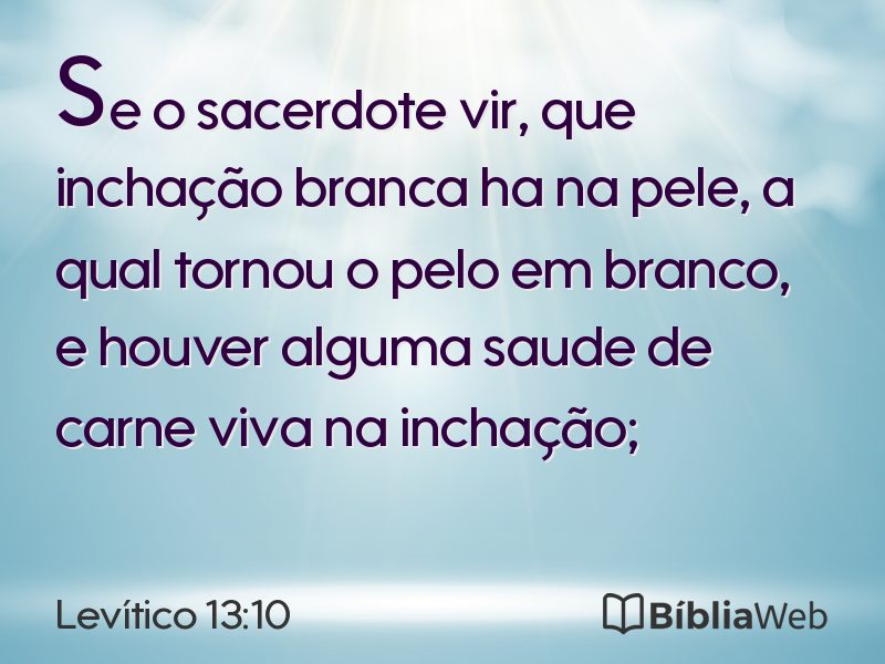 Levítico 13:10 em imagem para compartilhar