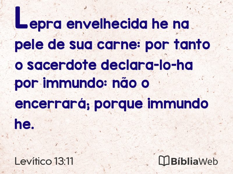 Levítico 13:11 em imagem para compartilhar
