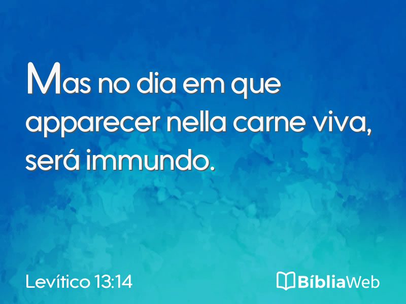 Levítico 13:14 em imagem para compartilhar