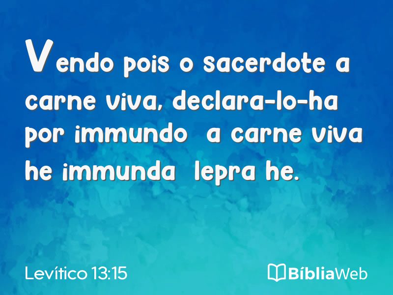 Levítico 13:15 em imagem para compartilhar