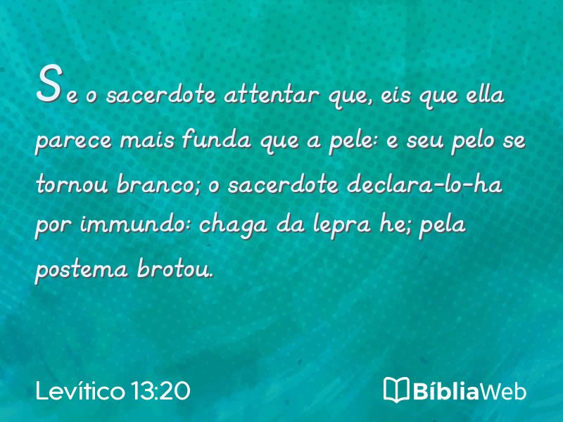 Levítico 13:20 em imagem para compartilhar