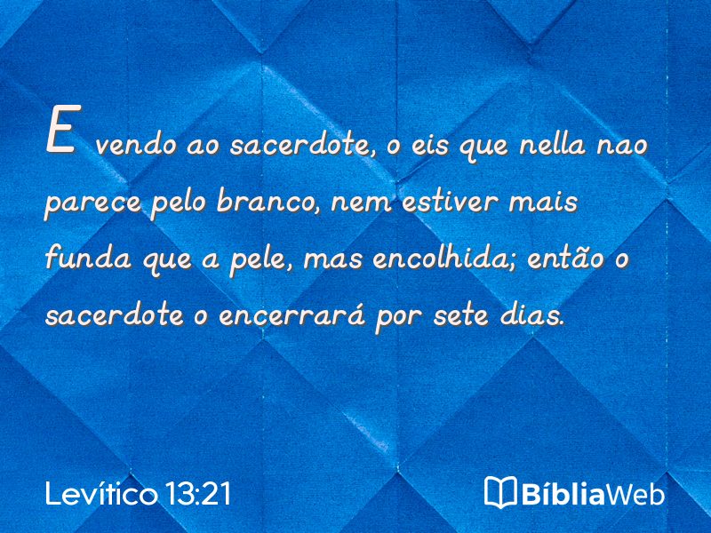 Levítico 13:21 em imagem para compartilhar