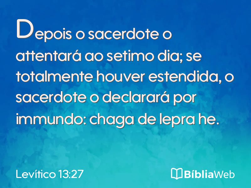 Levítico 13:27 em imagem para compartilhar