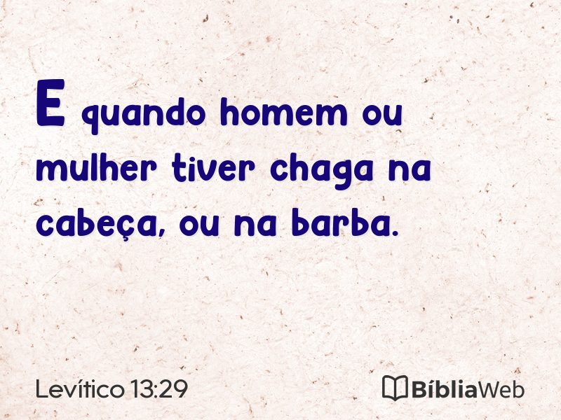 Levítico 13:29 em imagem para compartilhar