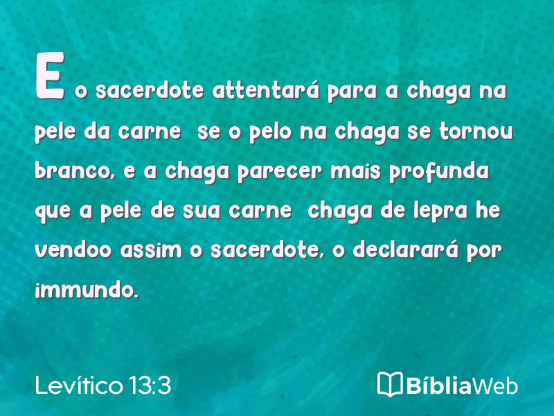 Levítico 13:3 em imagem para compartilhar