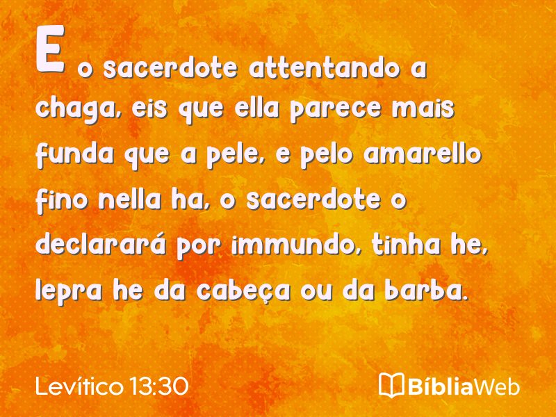Levítico 13:30 em imagem para compartilhar