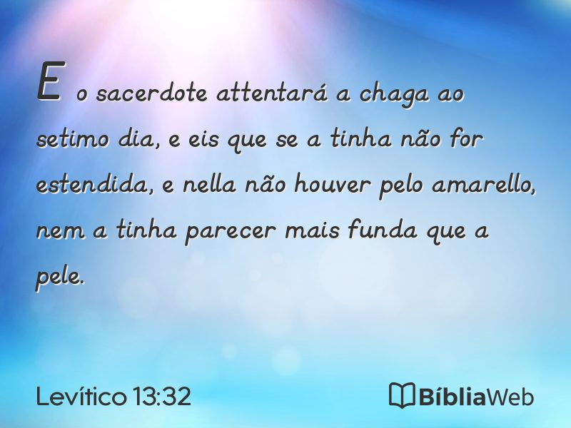 Levítico 13:32 em imagem para compartilhar