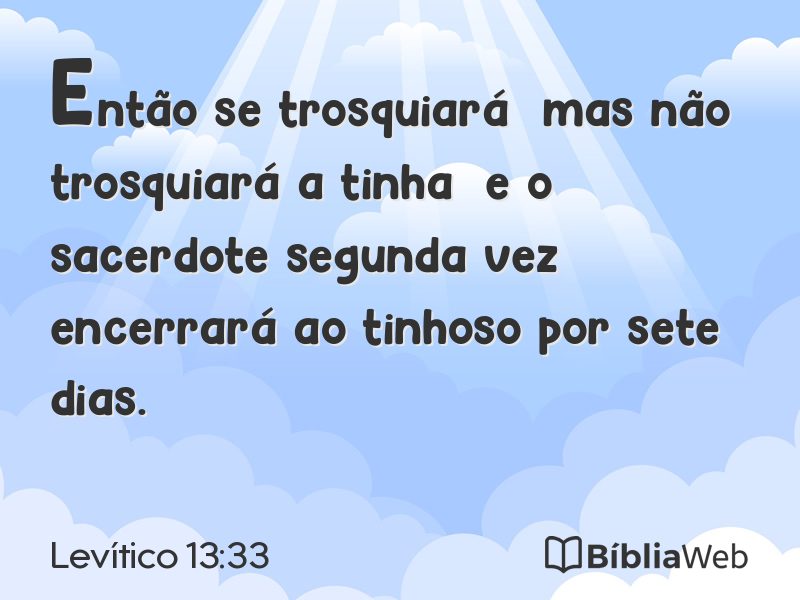 Levítico 13:33 em imagem para compartilhar
