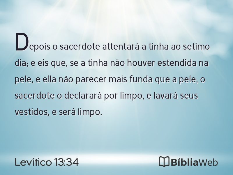 Levítico 13:34 em imagem para compartilhar