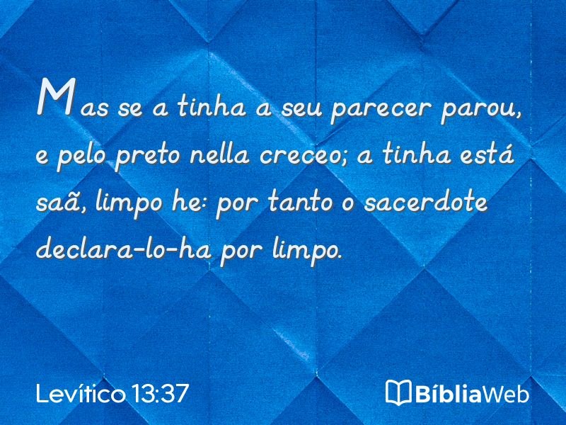 Levítico 13:37 em imagem para compartilhar