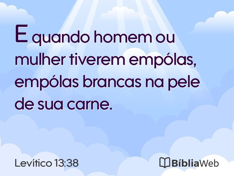 Levítico 13:38 em imagem para compartilhar