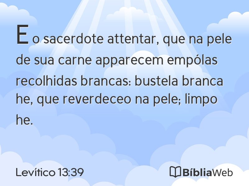 Levítico 13:39 em imagem para compartilhar