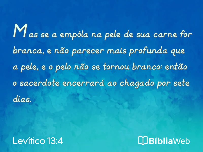 Levítico 13:4 em imagem para compartilhar