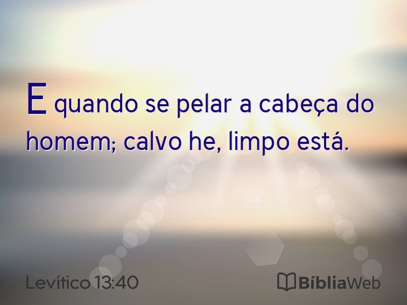 Levítico 13:40 em imagem para compartilhar