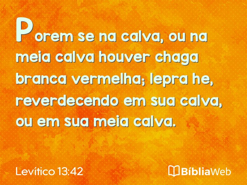 Levítico 13:42 em imagem para compartilhar