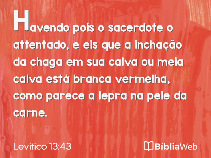 Levítico 13:43 em imagem para compartilhar