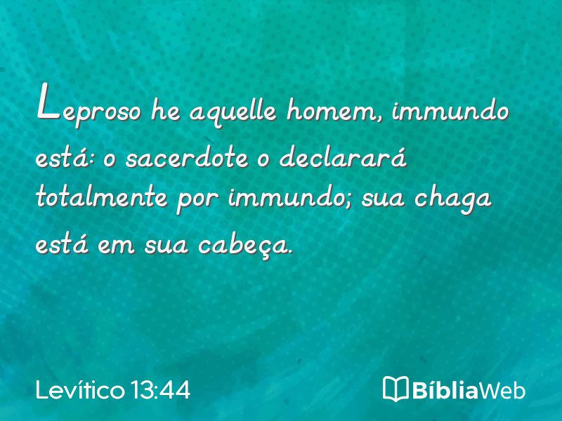 Levítico 13:44 em imagem para compartilhar
