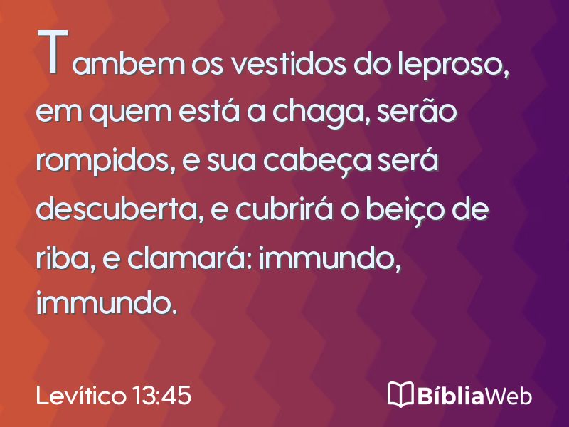 Levítico 13:45 em imagem para compartilhar