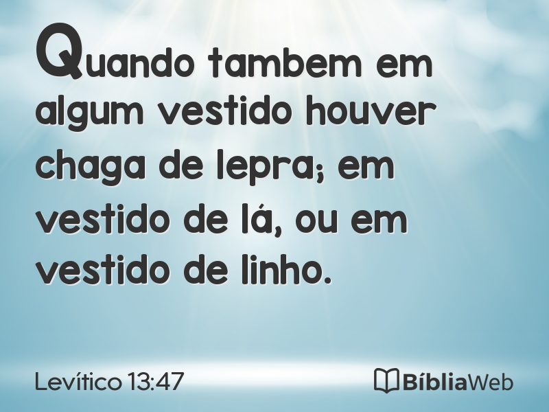 Levítico 13:47 em imagem para compartilhar