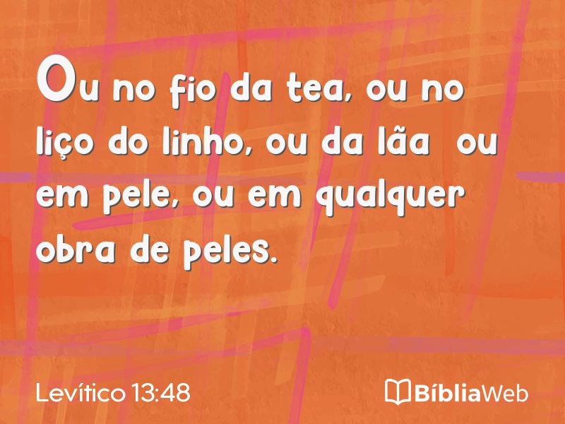 Levítico 13:48 em imagem para compartilhar