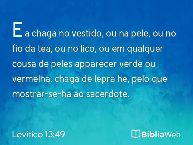 Levítico 13:49 em imagem para compartilhar
