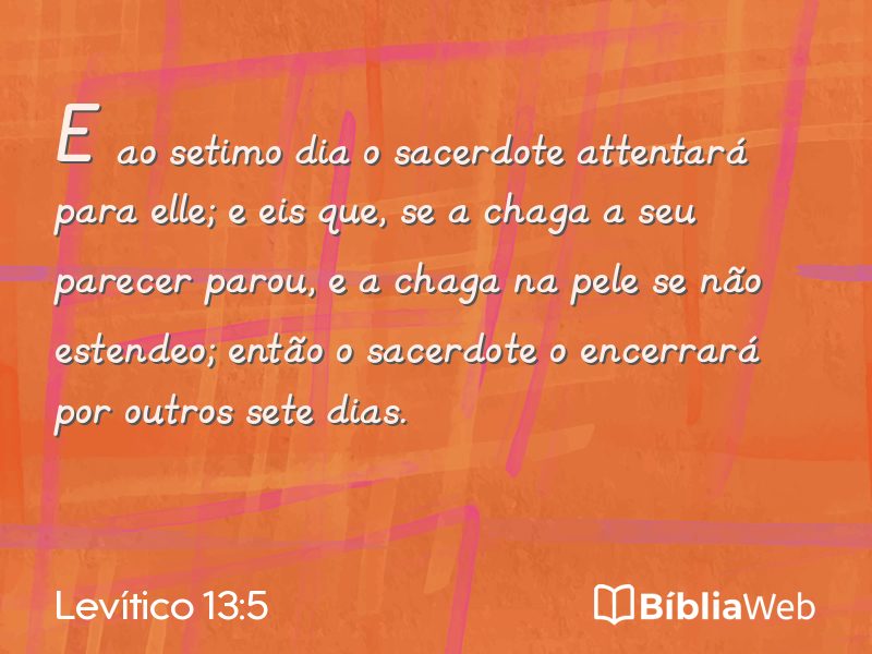 Levítico 13:5 em imagem para compartilhar