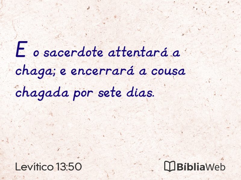 Levítico 13:50 em imagem para compartilhar